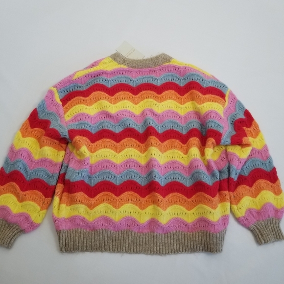 eesome Open Front Multi-Color Sweater S/M Bust 48-50 - Picture 2 of 3